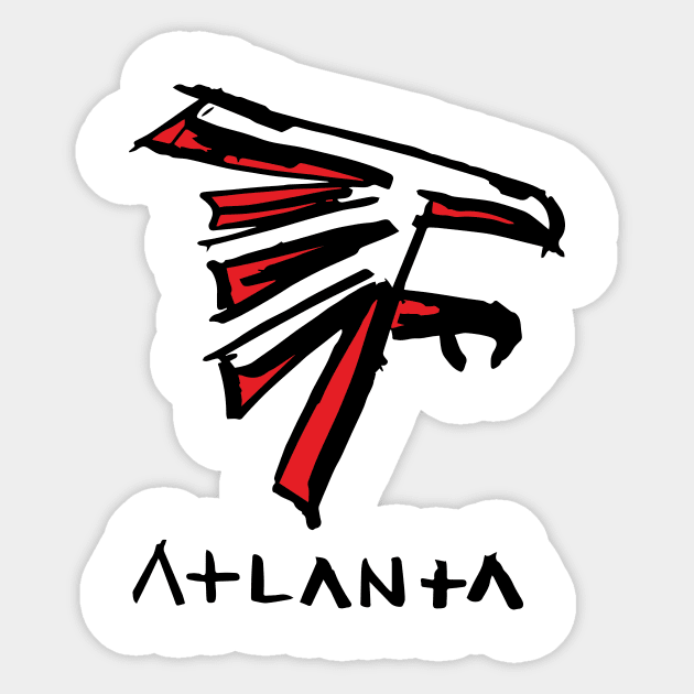 Atlanta Falcoooons Sticker by Very Simple Graph